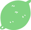 cartoon doodle lime fruit