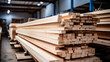 Timber in a timber yard or DIY store