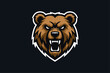 Imposing Vector Bear Mascot Logo - Ideal for Sports Teams, Robust Athletic Branding & School Spirit