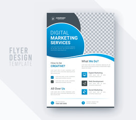 Wall Mural - creative modern brand flyer design | abstract business leaflet design template