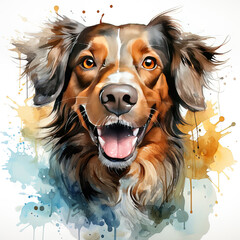 watercolor Sarabi dog clipart, generative ai