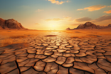 cracked land on hot sunny weather, earth, cracked earth background, cracked earth texture, Panorama of cracked brown soil, barren wasteland surface natural background with deep focus
