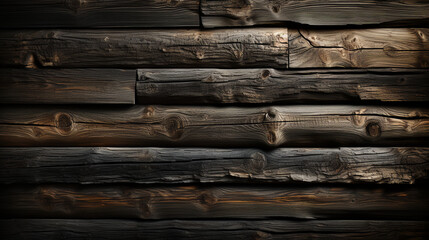 Wall Mural - Log cabin Timbers - close-up - wood - house - monochrome - stylish - high-end - rustic - country - background - backdrop
