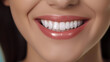 © Infinity - The girl smiles. Teeth, dentistry. Smile close-up. Banner. AI generated. Edited in Photoshop