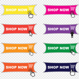 Fototapeta  - Buy now button with shopping cart. Shop now. Modern collection for web site. Online shopping. Click here, apply, buttons hand pointer clicking. Web design elements. Vector illustration