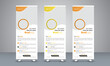 Creative vector rollup banner design template
