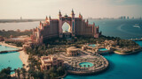 Fototapeta  - Atlantis The Palm, Dubai is a luxury resort hotel located atop the Palm Jumeirah in the United Arab Emirates