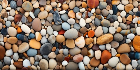 Canvas Print - Scattered pebbles background.