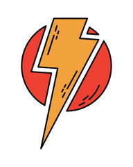 Sticker - lightning pop art design