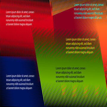 Abstract vector illustration, multicolored background with text Recommended public relations advertisements