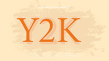 Beige and orange y2k 3d editable text effect - font style