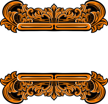 luxury frame ornament wedding decoration