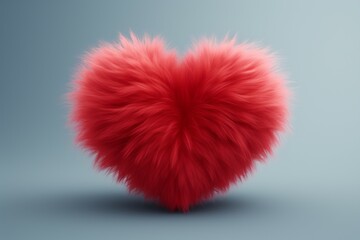 Wall Mural - Fluffy heart. Background with selective focus and copy space