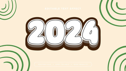 Poster - Colorful colourful 2024 3d editable text effect - font style