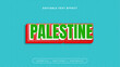 © QalamVision - Blue red and green palestine 3d editable text effect - font style