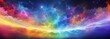 Abstract colorful rainbow colored background with galaxy space theme, Abstract cosmic art