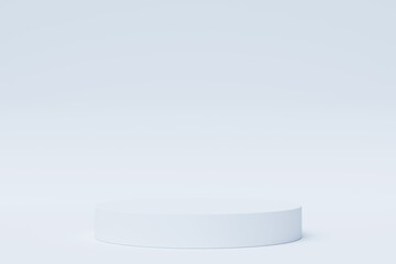 Poster - 3d illustration of a white  podium. 3d rendering. Minimalism geometry background