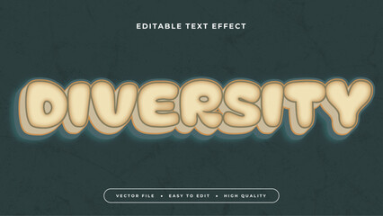 Poster - Gray grey and beige diversity 3d editable text effect - font style