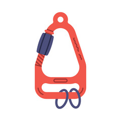 Sticker - Clasp or Carabiner as Climbing Equipment for Fastening Vector Illustration