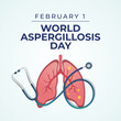 Flyers honoring World Aspergillosis Day or promoting associated events might include vector graphics regarding the event. design of flyers, celebratory materials.