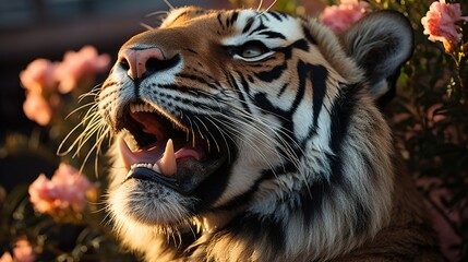 Sticker - portrait of a tiger