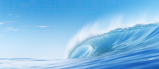 Canvas Print - Blue sky, tubular wave.