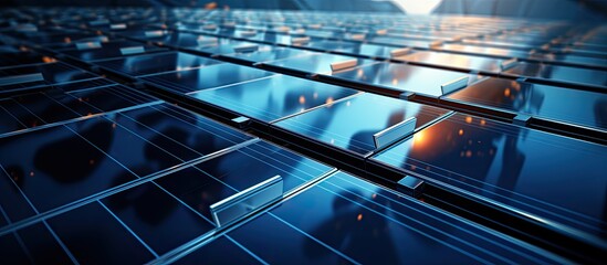 Poster - Bird's-eye perspective of solar panels