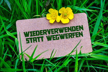 Canvas Print - Wiederverwenden statt Wegwerfen