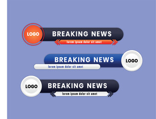 Wall Mural - Geometric colorful lower thirds set template vector. modern, simple, clean design style. 
