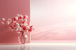 © fadi - valentines day background, social media background for vday, full of romance cards with love, red rose and candles