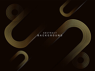 Poster - Abstract dynamic golden moving lines on black background