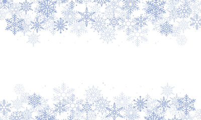 Wall Mural - christmas snowflake border isolated & christmas background vector illustration