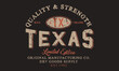 Texas Vintage typography college varsity slogan print for graphic tee t shirt or sweatshirt - Vector