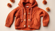 Stylish terracotta childrens autumn jacket