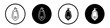 Urinal icon set. man toilet urinary vector symbol. pee urinal sign in black filled and outlined style.