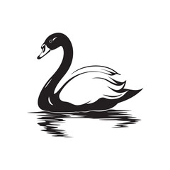 Wall Mural - Swan Image Vector, Illustration Of Swan