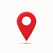 © Sujon Hasan - Simple red map pin. Concept of global coordinate, dot, needle tip, ui. Flat style trend modern brand graphic design on white background