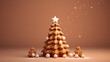 Christmas tree made of gingerbread. Whimsical World of Christmas Gingerbread Creations. Christmas cookies