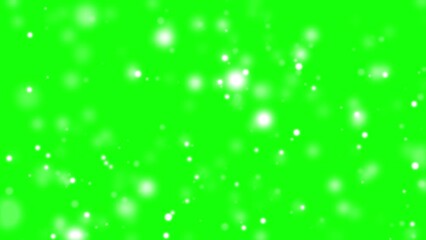 Wall Mural - ホワイトネオン キラキラ上る [背景グリーンバック]White neon lights sparkle and rise[on green screen]