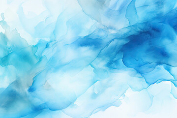 Canvas Print - Watercolor canvas with azure tones