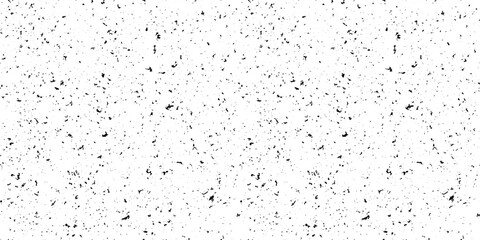 Poster - Black and white mottled seamless pattern. Small grunge sprinkles, particles, dust and spots texture. Noise grain repeating background. Overlay random grit wallpaper. Vector illustration