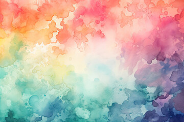 Sticker - Abstract colorful coral watercolor background