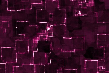 Poster - creative beautiful pink techno digital lights computer graphic backdrop illustration