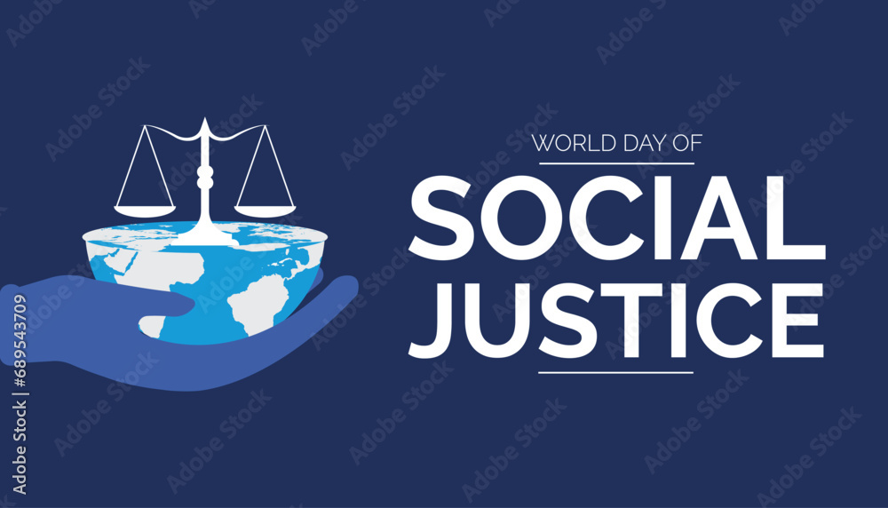 Vector illustration on the theme of World Day of Social Justice ...