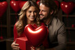 © fadi - valentines day background, social media background for vday, full of romance cards with love, red rose and candles