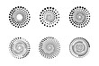 © stoker - Dotted circular logo. Abstract circle consisting of many dots set. Vector