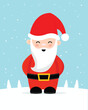 Santa Claus gnome vector illustration. Flat design style. 