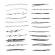 © blagorodez - Set of hand drawn line brushes.Hand drawn lines and dividers.Doodle line borders.