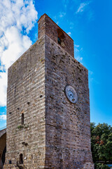 Wall Mural - Cityscape in the town of Massa Marittima with the Torre del Candeliere Grosseto Tuscany Italy