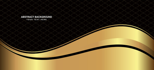 Wall Mural - luxurious Abstract Background design illustration, Black and Golden Background creative vector